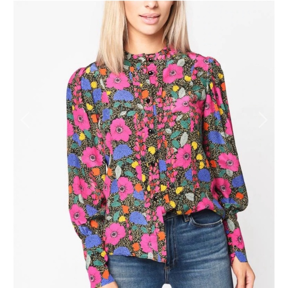 Hunter Bell Silk Floral Blouse